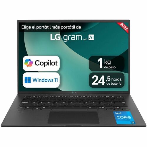 LG gram 14Z90RU-G 14Z90RU-G.AP55B 35.6 cm (14") Notebook - WUXGA - Intel Core i5 i5-1334U - Intel Evo Platform - 16 GB - 5