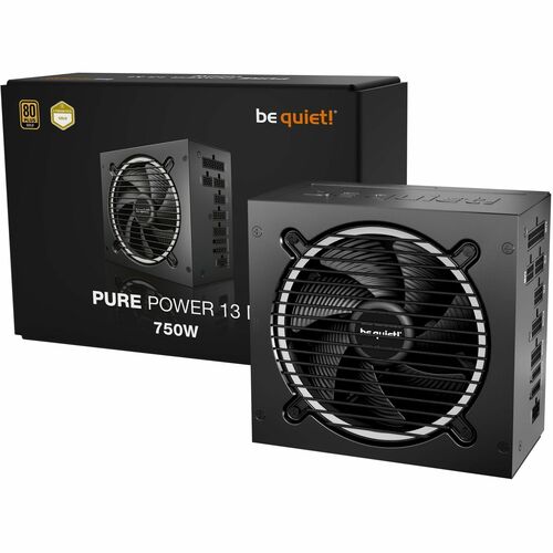 be quiet! Pure Power 13 L13-M-750W EPS12V, EPS 2.92, ATX 3.1 Modular Power Supply - 750 W - Black - Internal - 120 V AC, 2