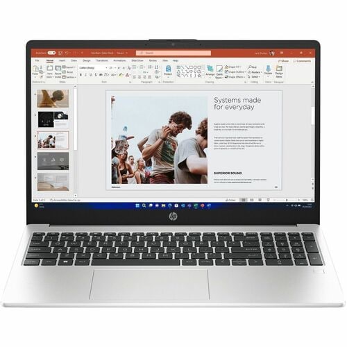 HP 255 G10 39.62 cm (15.60") Notebook - Full HD - AMD Ryzen 5 7530U - 16 GB - 512 GB SSD - Turbo Silver - AMD Chip - 1920 