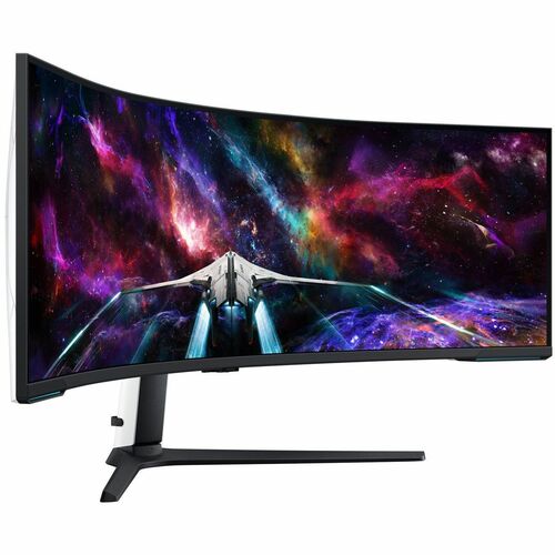 Samsung Odyssey Neo G9 S57CG950NW 57" (144.8 cm) Class Curved Screen Gaming Mini LED Monitor - 32:9 - Black, White - 57" (