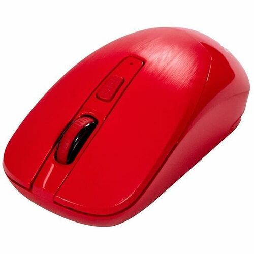 Mouse Naceb - Radiofrecuencia - USB - 3 Botón(es) - Rojo - Inalámbrico - 2.40GHz - 1600 dpi - Rueda de desplazamiento - 1 