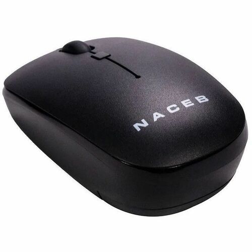 Mouse Naceb - Radiofrecuencia - USB - 3 Botón(es) - Negro - Inalámbrico - 2.40GHz - 1600 dpi - Rueda de desplazamiento - 1