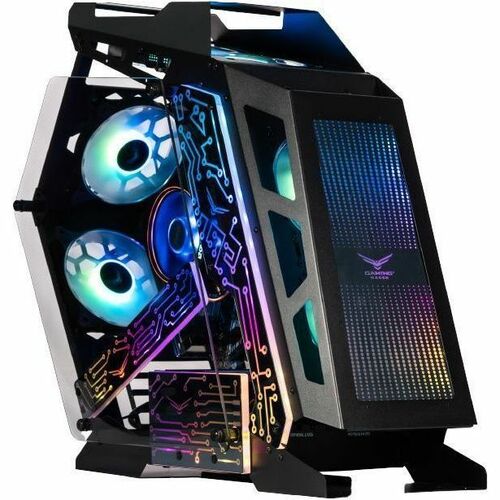 Naceb Olympian Gabinete para computadora gamer - ITX, Micro ATX, Mini ITX Placa base admitida - Media torre - Vidrio templ