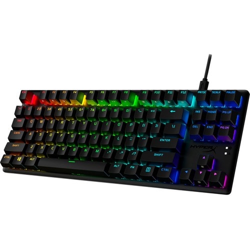 HyperX Alloy Origins Core PBT Gaming Keyboard - Full-size - Cable Connectivity - USB Type C Interface - RGB LED - English 