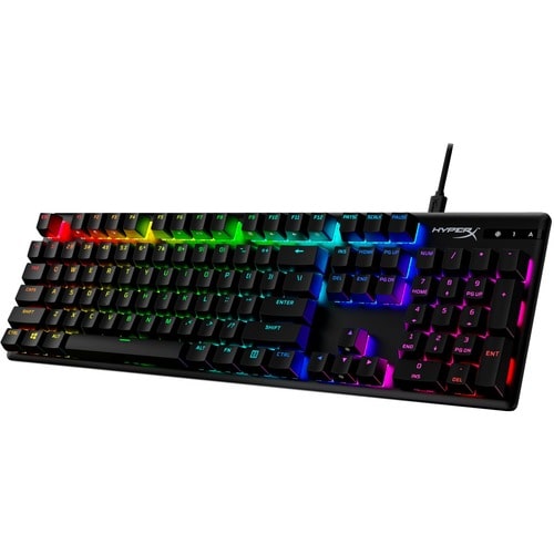 HyperX Alloy Origins PBT Gaming Keyboard - Full-size - Cable Connectivity - USB Type C Interface - RGB LED - English (US) 