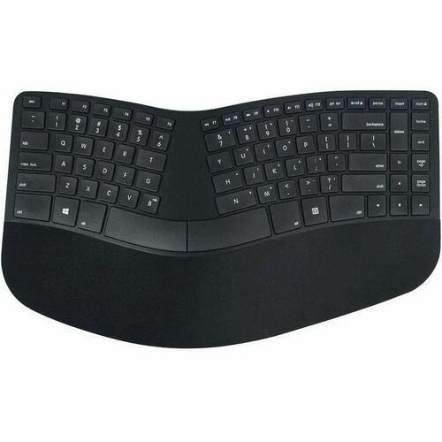 Matias Sculpted Ergonomic Rechargeable Keyboard for PC - Wireless Connectivity - RF - 2.40 GHz - USB Type C Interface - Co