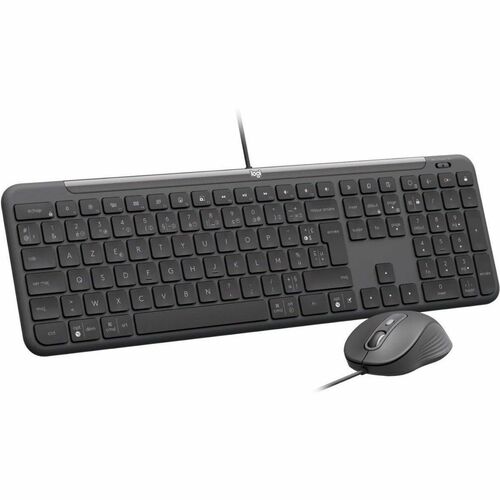 Logitech Signature Slim MK620 Keyboard & Mouse - English (US) - USB Type C Scissors Cable Keyboard - 108 Key - Keyboard/Ke