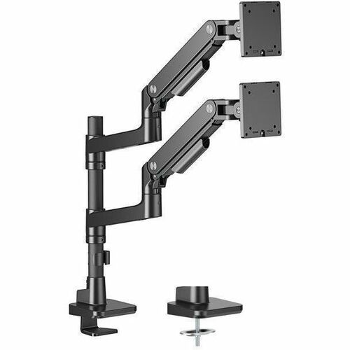 Amer HYDRA Elite HYDRA2HDGB Mounting Arm for Monitor, Display, Curved Screen Display - Black - Landscape/Portrait - 2 Disp
