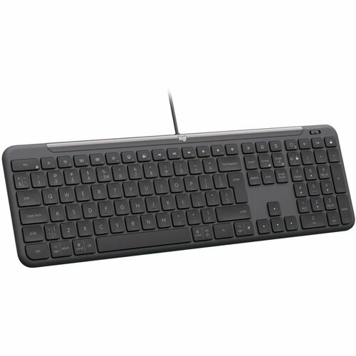 Logitech Signature Slim K620 Keyboard - Cable Connectivity - USB Type C Interface - English (US) - Graphite - Scissors Key