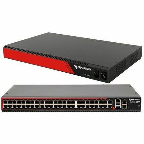 Model CM8148, 48 serial straight pinout, 2x 1GbE, 2x 1GbE, ARM 1.6GHz 2-core 2GB mem 32GB flash, TPM 2.0, Docker support, 