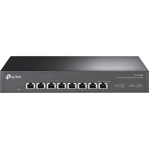 TP-Link TL-SX1008 8 Ports Ethernet Switch - 2 Layer Supported - 31.20 W Power Consumption - Twisted Pair - Desktop, Rack-m