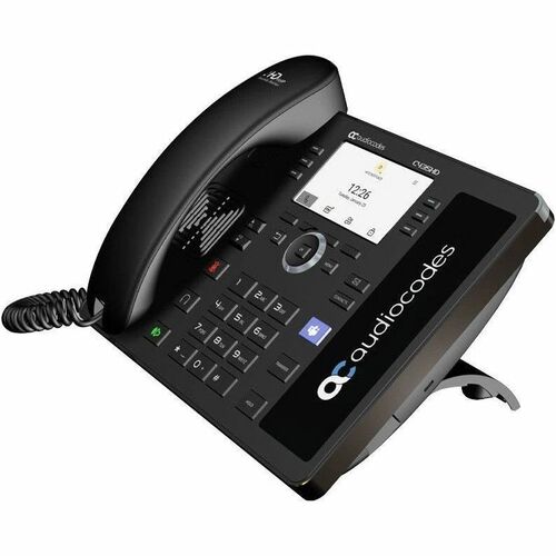 AudioCodes C435HD IP Phone - Corded - Corded - Wall Mountable, Desktop - Black - TAA Compliant - VoIP - 10.9 cm (4.3") LCD