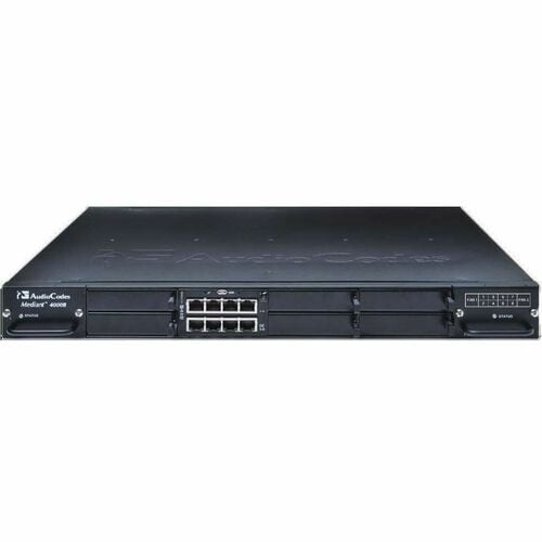 AudioCodes Mediant 4000B VoIP Gateway - TAA Compliant - 8 x RJ-45 - Gigabit Ethernet - 1U High - Rack-mountable, Desktop