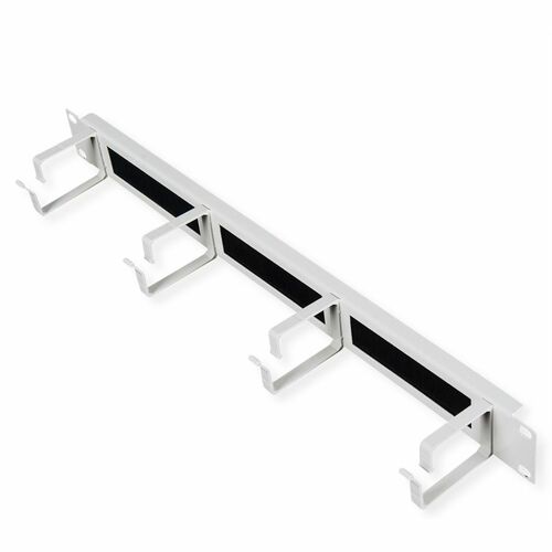 Roline Cable Routing - Light Grey - Brush Strip - 1U Rack Height - Steel