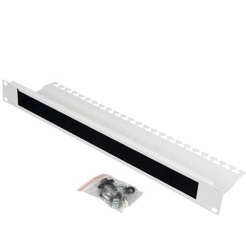 Roline Cable Routing - Light Grey - Cable Entry Brush - 1U Rack Height - Steel