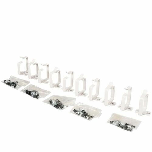 Roline Cable Routing - Light Grey - 10 Piece Pack - Cable Management Bracket - Sheet Steel