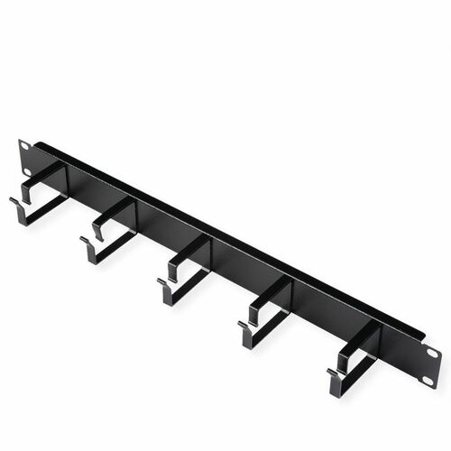 Roline Cable Routing - Jet Black - Cable Management Bracket - 1U Rack Height - Steel
