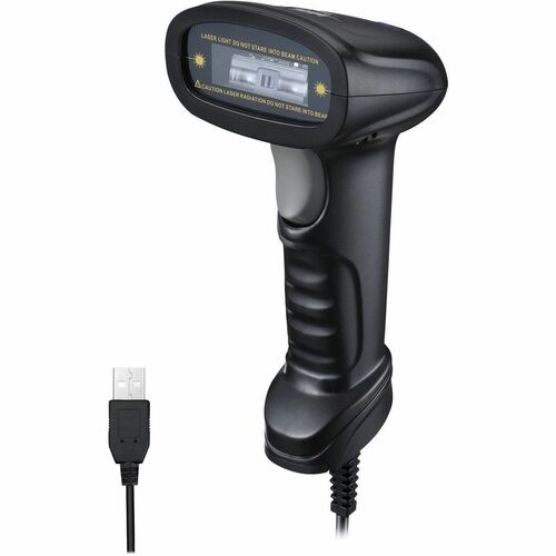 Adesso NuScan 1600U Healthcare, Warehouse Handheld Barcode Scanner - Cable Connectivity - 300 scan/s - 406.40 mm Scan Dist