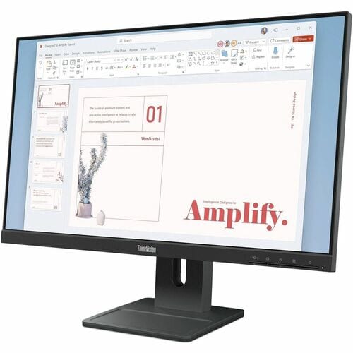 Lenovo ThinkVision E24-40 24" Class Full HD LED Monitor - 16:9 - Raven Black - 60.5 cm (23.8") Viewable - In-plane Switchi