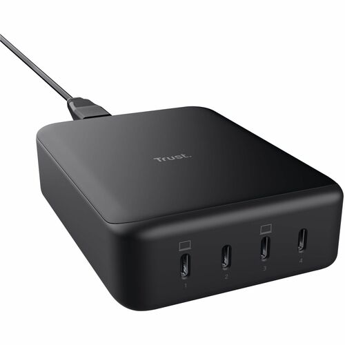 Adattatore CA Trust Maxo - 240 W - Adattatore universale - 4 USB Type-C - Per Computer portatile, Tablet PC, Smartphone, D