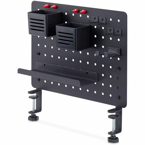 StarTech.com Panneau Perforé à Pinces avec Accessoires, 42 x 32cm, Panneau Perforé en Acier, Organisateur de Rangement de 