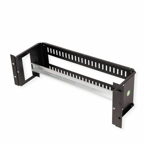 Roline 3U Top-Hat Rail Support - Black - Steel