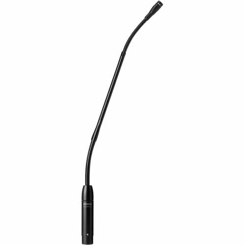 Shure Microflex MX412 有线 冷凝器 麦克风 用于 语音, 会议室, 教室, 礼拜堂 - 黑 - 3 m - 心形麦克风 - 防震座, 台式机