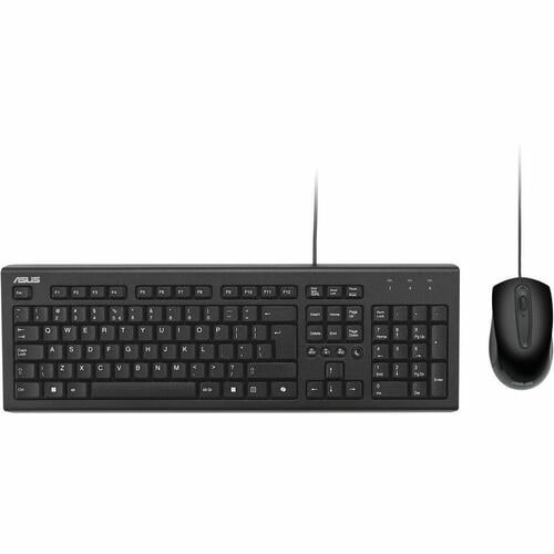 Asus U2000 Keyboard & Mouse - 1 Unit - USB Membrane Cable Keyboard - Keyboard/Keypad Color: Black - USB Cable Mouse - Opti