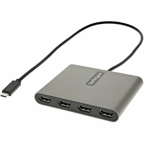 StarTech.com Video Adapter - 1 Each - TAA Compliant - 1 x 24-pin Type C USB 3.0 USB Male - 4 x HDMI Digital Audio/Video Fe