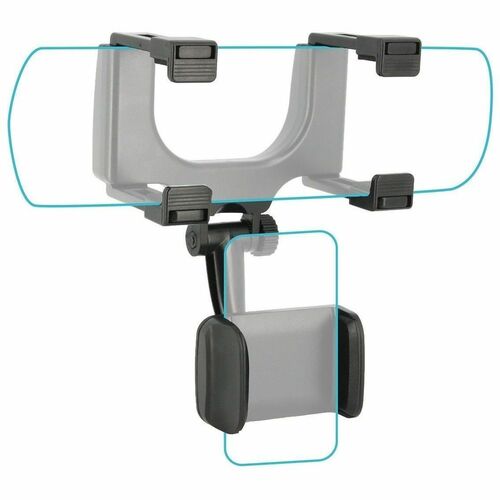MOBILIS Smartphone, Car, Mobile Phone SmartPhone Holder - Horizontal/Vertical - Black - Adjustable, Adjustable Height, 360