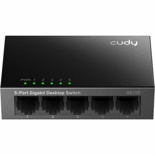Cudy 5-Port Gigabit Desktop Switch - 5 Ports - Gigabit Ethernet - 10Base-T, 100Base-TX, 1000Base-T - 2 Layer Supported - T