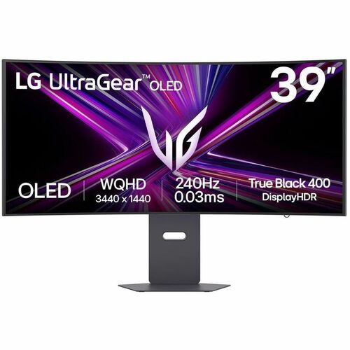 LG UltraGear 39GX900A-B 39" Class UW-QHD Curved Screen Gaming OLED Monitor - 21:9 - 39" Viewable - OLED - 3440 x 1440 - 1.