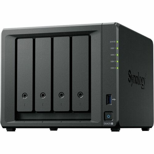 Synology DiskStation DS425+ 4 x Total Bays SAN/NAS Storage System - Intel Celeron J4125 Quad-core (4 Core) 2 GHz - 2 GB RA