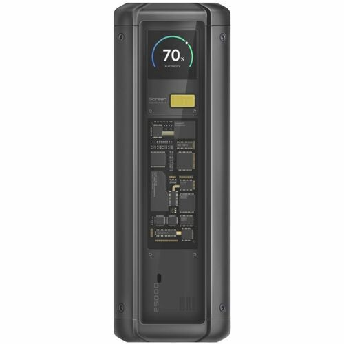 MI HyperCharge Power Bank - Black - For Smartphone - Lithium Ion (Li-Ion) - 25000 mAh - 212 W - 3 A - USB Type-C Connector