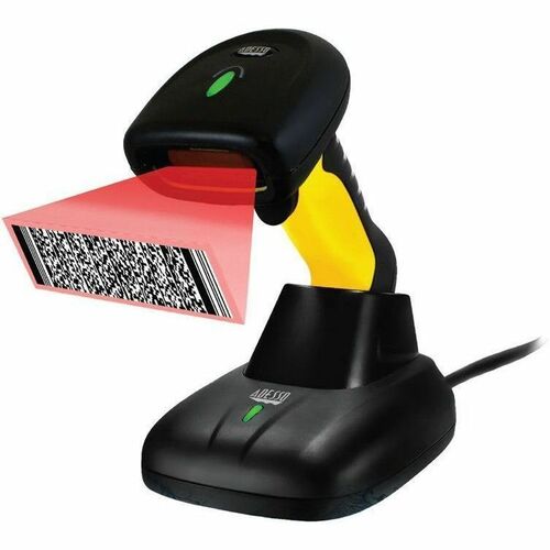Adesso NuScan 5200 Rugged Retail, Warehouse Handheld Barcode Scanner - Cable/Wireless Connectivity - Black - Nuscan 5200 A