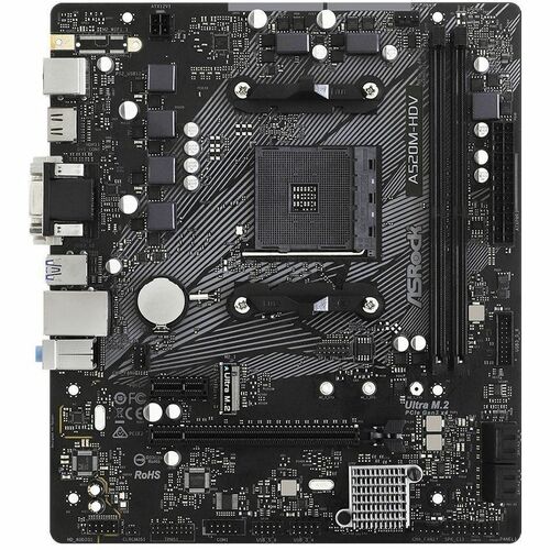 Placa Base de computador de escritorio ASRock A520M-HDV - AMD A520 Conjunto de Circuitos Integrados - Socket AM4 - Micro A