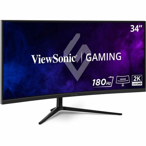 ViewSonic VX3418C-2K 34" Class UWQHD Curved Screen Gaming LED Monitor - 21:9 - Black - 34" Viewable - Vertical Alignment (