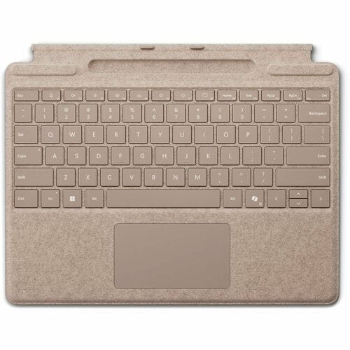 Microsoft Keyboard/Cover Case Tablet - English Keyboard - Oatmeal Beige - Alcantara Exterior Material - 226.1 mm Height x 