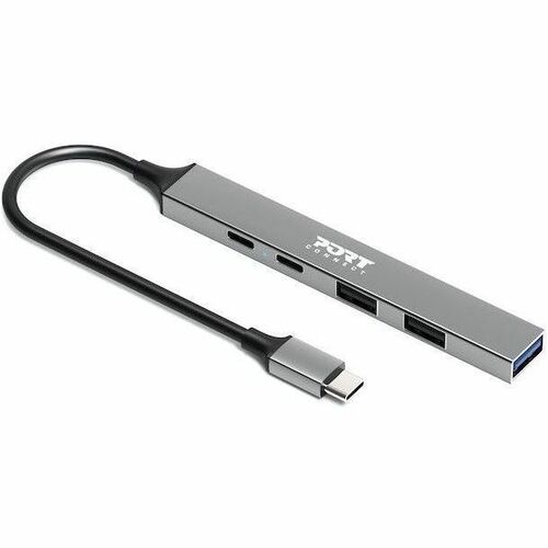 Port Connect USB Hub - USB Type C - 640 MB/s - Desktop, Mouse, Keyboard, Hard Drive, Flash Drive, Notebook - 5 Total USB P
