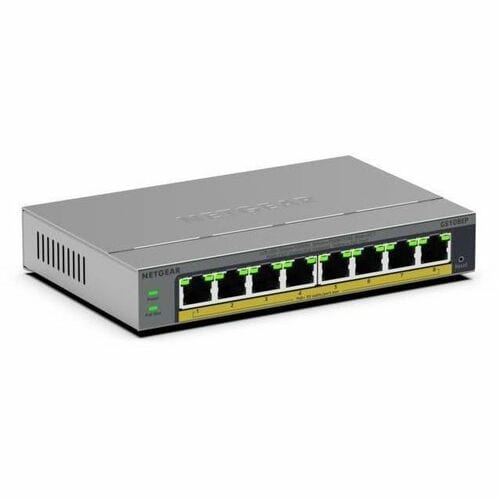 8-PORT POE+ 1G PLUS SWITCH POE BUDGET 62 W FANLESS