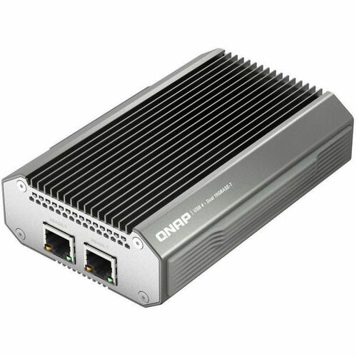 QNAP QNA-UC10G2T 10Gigabit Ethernet Adapter for Mac, Computer - 10GBase-T - Portable - Silver - USB Type C - 10 Gbit/s Dat