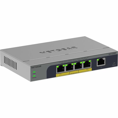 Netgear Business GS105EP 5 Anschlüsse Verwaltbar Ethernet-Switch - Gigabit-Ethernet - 10/100/1000Base-T - 3 Unterstützte N