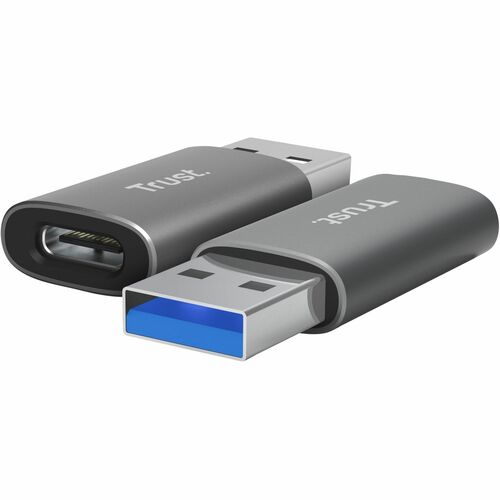 Trust Calyx Data Transfer Adapter - 2 Pack - 1 x USB 3.2 (Gen 2) Type A - Male - 1 x USB 3.2 (Gen 2) Type C - Female - Black