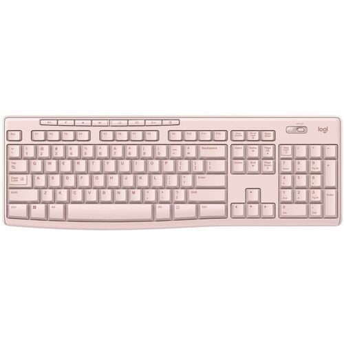 Logitech K270 Wireless Keyboard - Wireless Connectivity - RF - Full-size - 32.81 ft - 2.40 GHz - USB Interface - 8 Hot Key