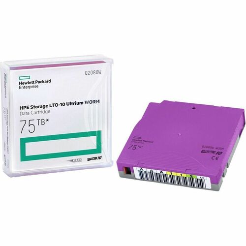 HPE Data Cartridge LTO-10 - Rewritable - 20 Pack - Purple - 15104 Tracks - 30 TB (Native) / 75 TB (Compressed) - 1035 m Ta