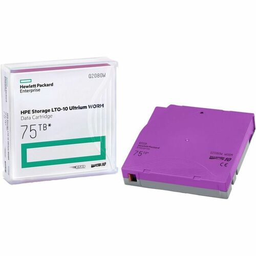 HPE Data Cartridge LTO-10 - Rewritable - 1 Pack - Purple - 15104 Tracks - 30 TB (Native) / 75 TB (Compressed) - 1035 m Tap