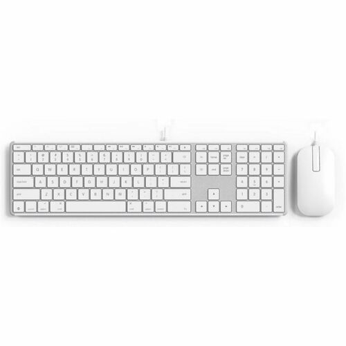 ZAGG Keyboard & Mouse - USB Type C Cable Keyboard - 110 Key - Keyboard/Keypad Color: White - USB Type C Cable Mouse - Poin