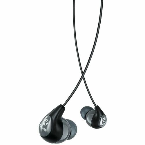 Shure SE112 有线 耳塞 双声道 立体声 耳机 - 灰 - 入耳式 - 16 欧姆 - 25 Hz 到 17 kHz - 1.27 m 线缆 - 镀金 连接器 - 迷你手机（3.5毫米）