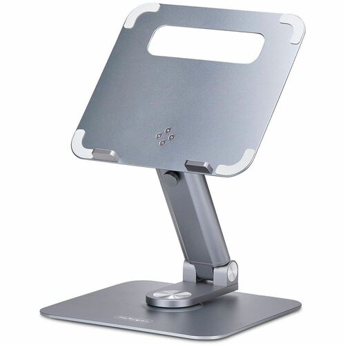 StarTech.com Telescopic Laptop Stand, 360 Swivel Base, Rotating Computer Riser for Desk, Adjustable Height/Tilt, Max 11lb/