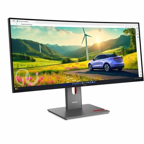 Lenovo ThinkVision P34WD-40 34 Zoll Class UWQHD Gekrümmter Bildschirm LED-Monitor - 21:9 Format - Schwarz - 86,4 cm (34 Zo